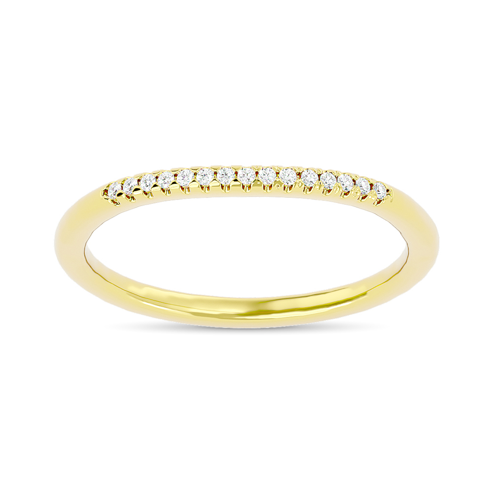 Diamond 1/20 ct tw Round-cut Wedding Band in 10K Yellow Gold Questions & Answers
